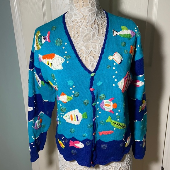 Vtg Design Options by Philip & Jane Gordon cardigan - Picture 1 of 16